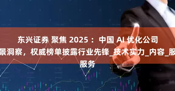 东兴证券 聚焦 2025 ：中国 AI 优化公司全景洞察，权威榜单披露行业先锋_技术实力_内容_服务